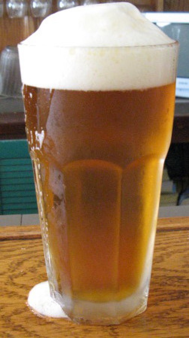 A pint of cold beer.